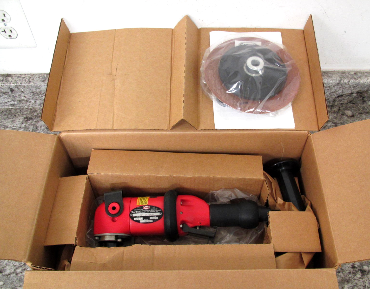 New Sioux 1287L 6000RPM 5/8"-11 Pneumatic Right Angle Air Sander Free Shipping