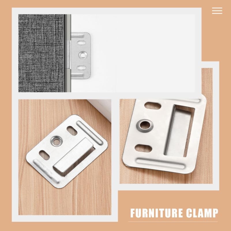 100 Pcs Wall Buckle Interlocking Hanging Bracket Couch Clips Wall Panel Fixings
