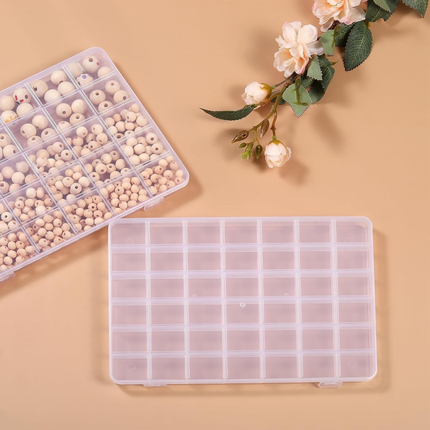 42 Grids Plastic Bead Organizer Beads Storage Containers Bead Holder Organizer C