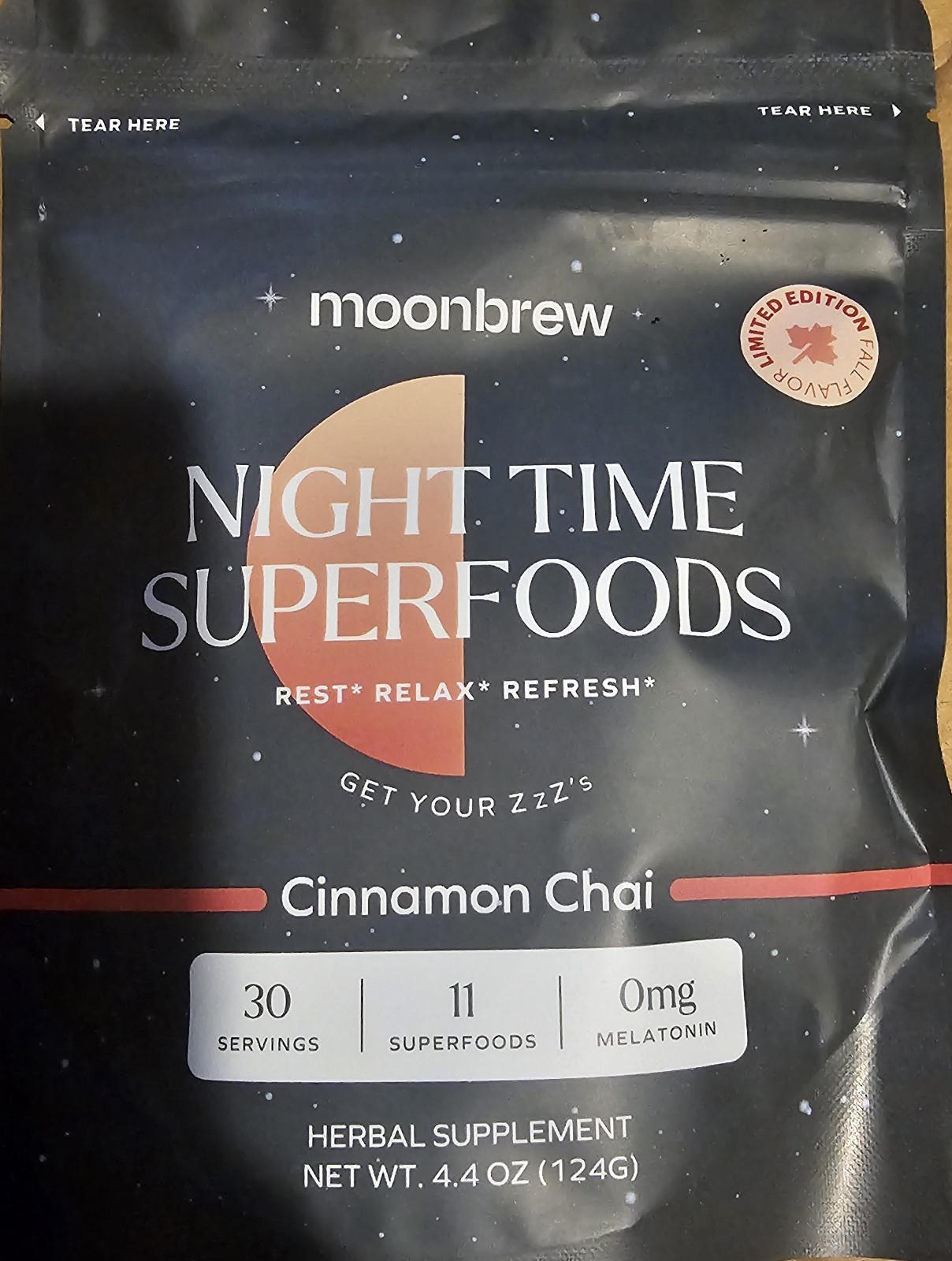 Moonbrew Cinnamon Chai Night Time Herbal Supplement Unopened