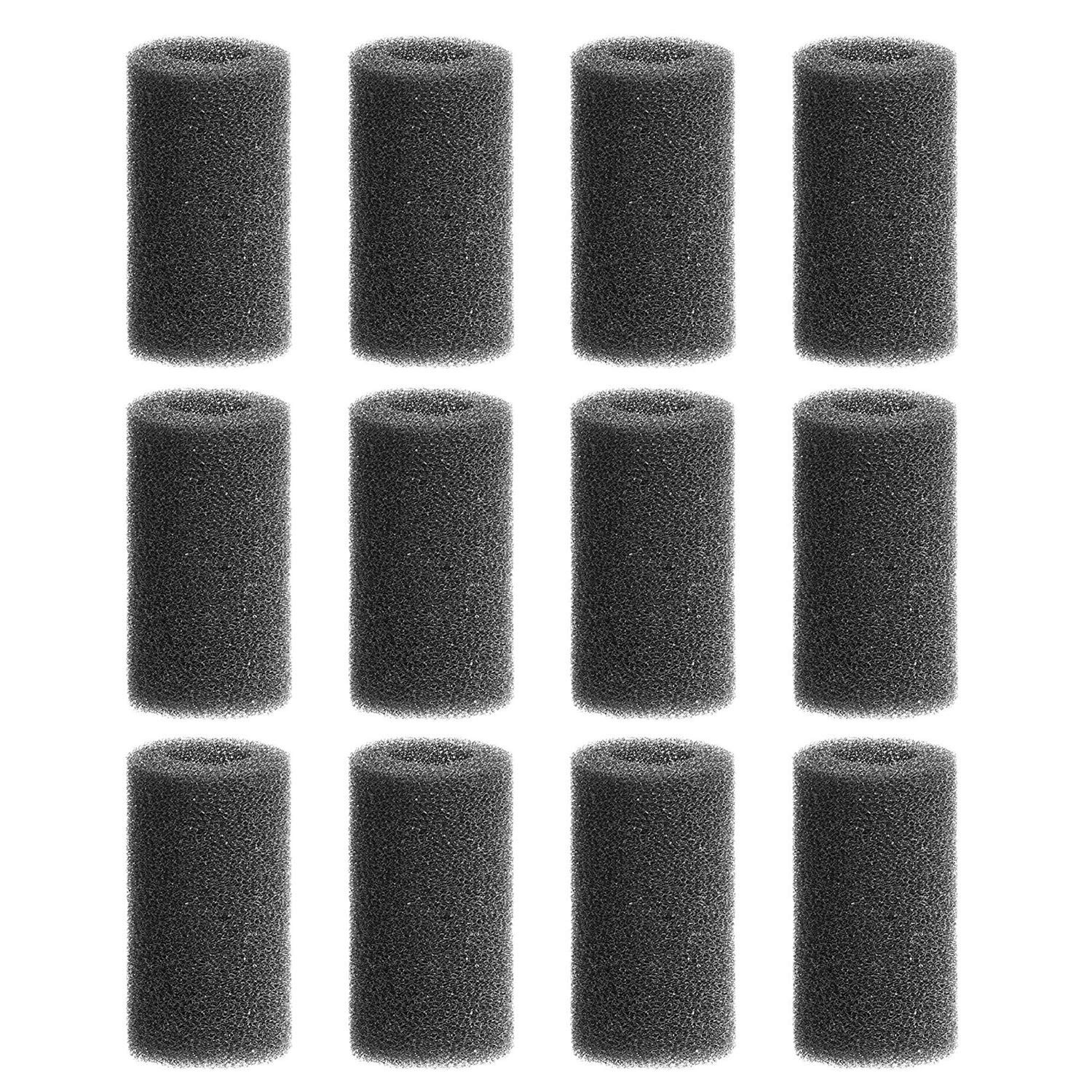 12 Pieces Black Pre-Filter Sponge Foam Roll Accessories for Aquarium Fish Tank