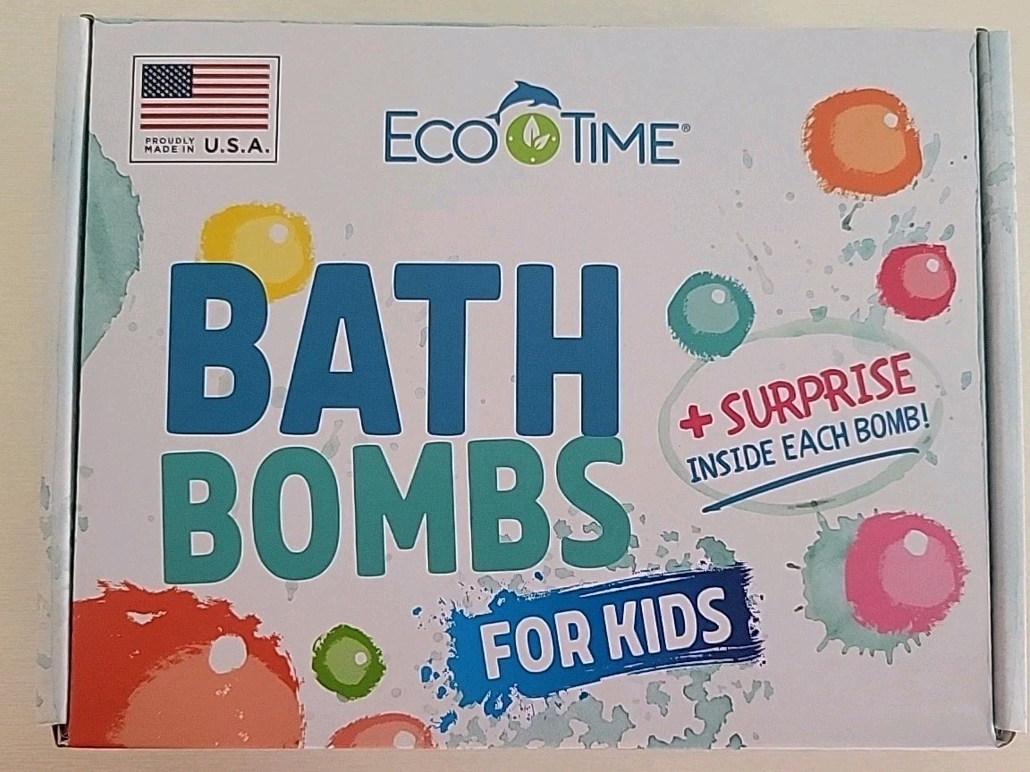 6 Pk 6 Scents, Eco Time Bath Bombs for Kids w/ Surprise Pokémon Toys & NATURAL