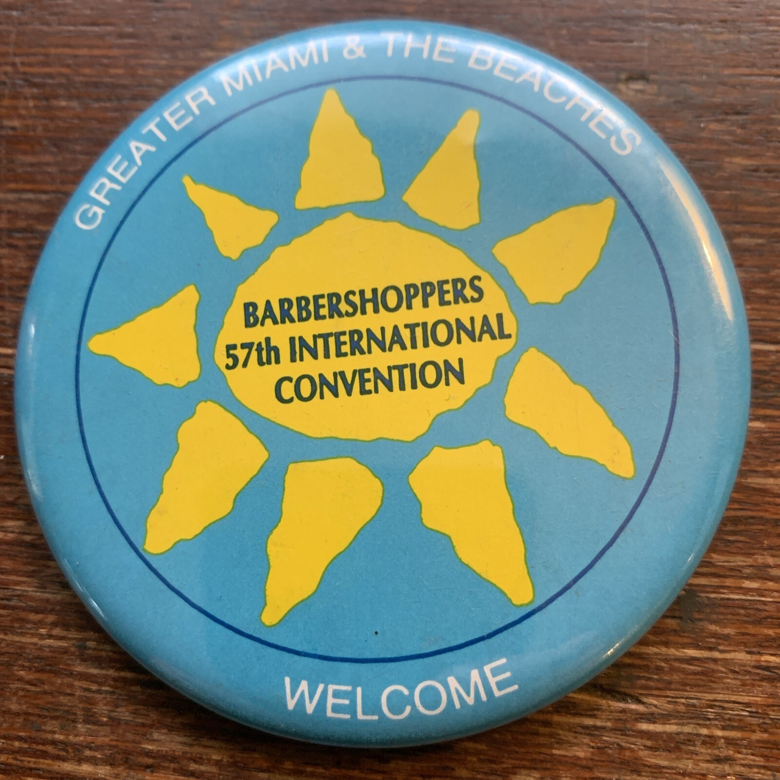 3 Inch Miami Barbershoppers 57th Convention Pinback Button