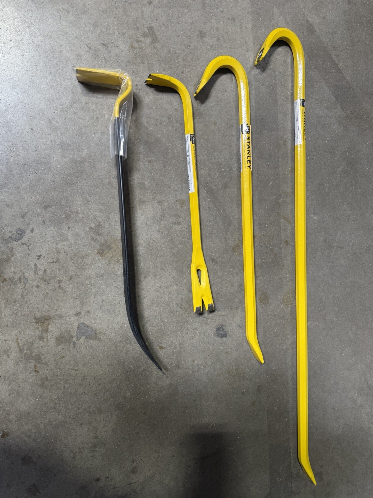 Stanley 4pcs Pry /wrecking Bar Set(17”/21”/24”/36”) New