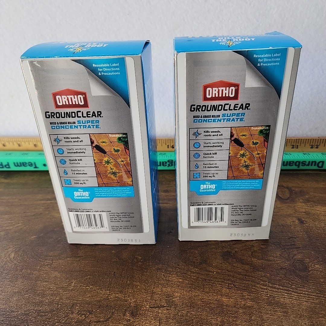 2 box (5oz x 4 refills) Ortho Ground Clear Grass & Weed Killer Super Concentrate