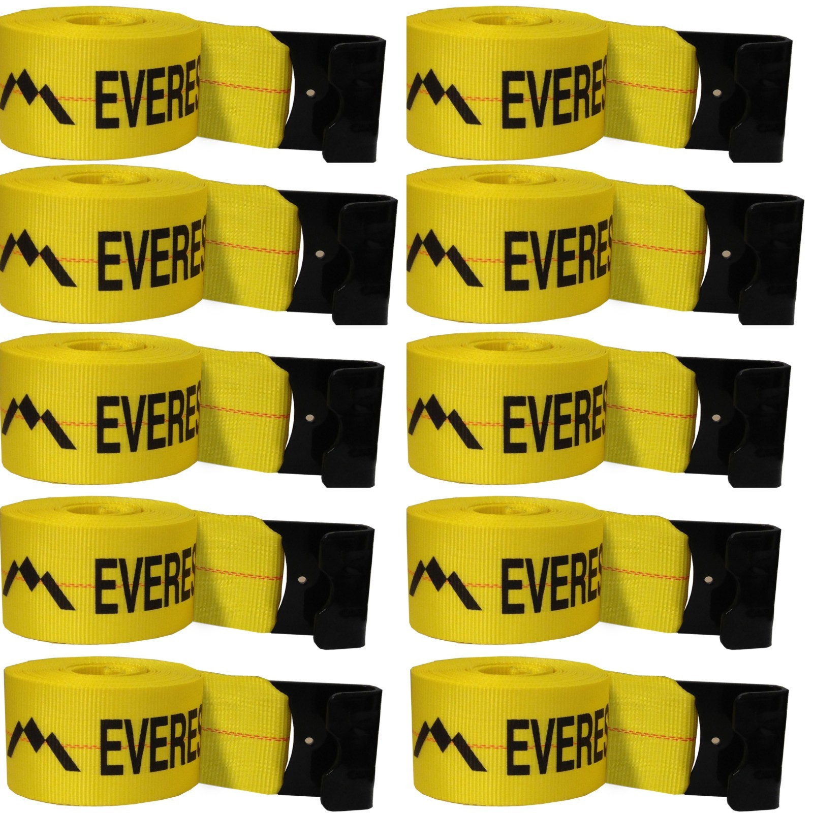 10 PK Winch Straps 4" x 30' Heavy Duty Tie Down Truck Straps 16200 Lbs BS