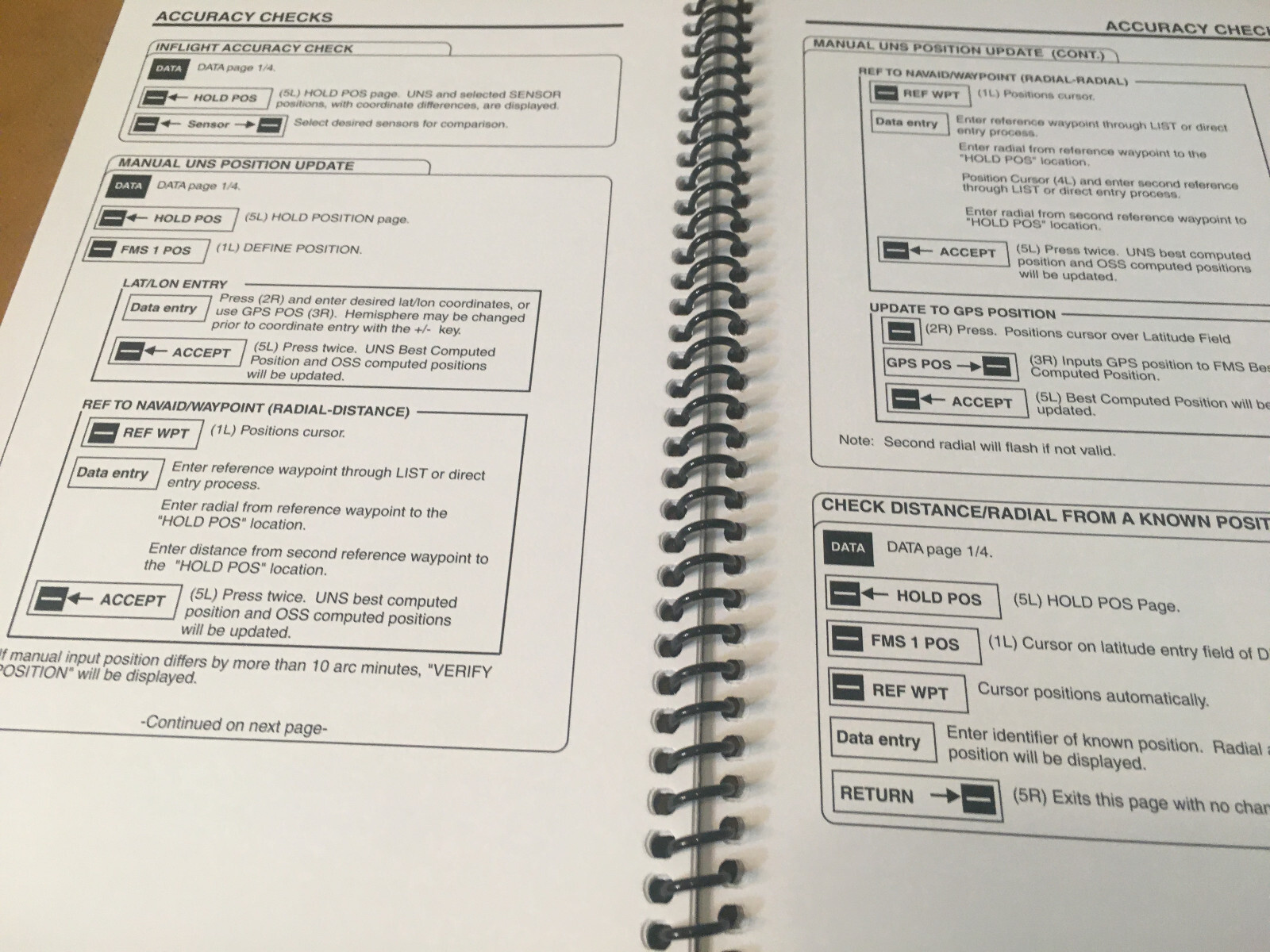 Universal UNS-1, SCN-604, SCN-704 Operator's Checklist