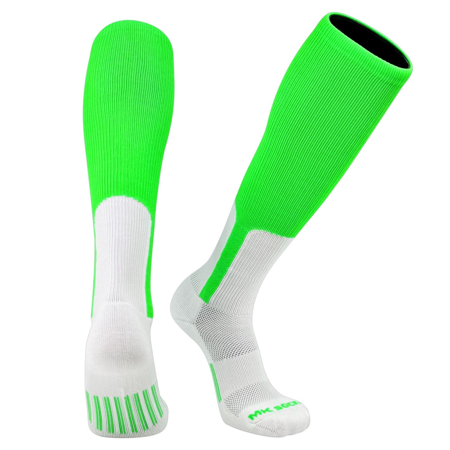 Mk Socks Grand Slam Baseball Softball Knee High Stirrup Socks (Neon Green)