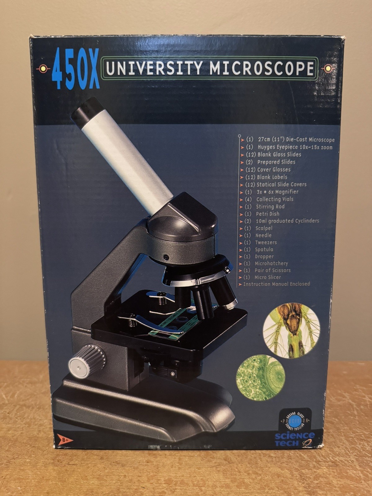 Lakeshore Science Tech 450X University Microscope Educational Kit for Ages 8+
