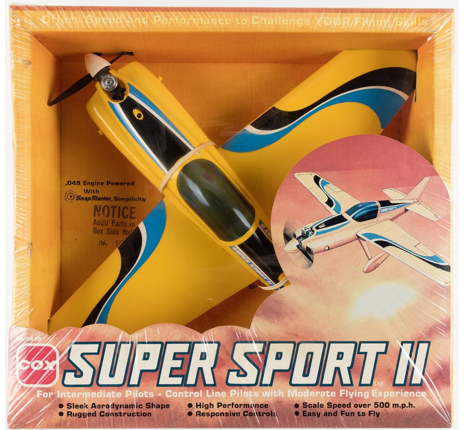 New Old Stock Factory Sealed 1981 Cox Super Sport II .049 Plane hobby plane
