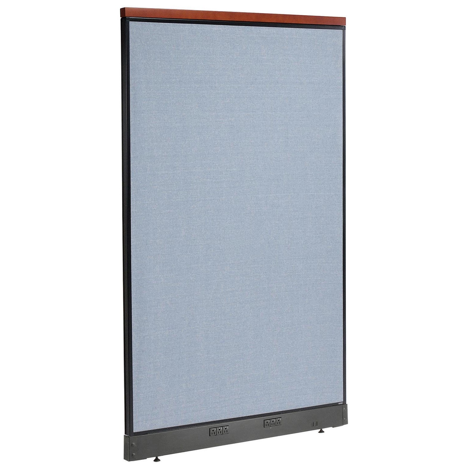48-1/4"W x 77-1/2"H Deluxe Electric Office Partition Panel Blue