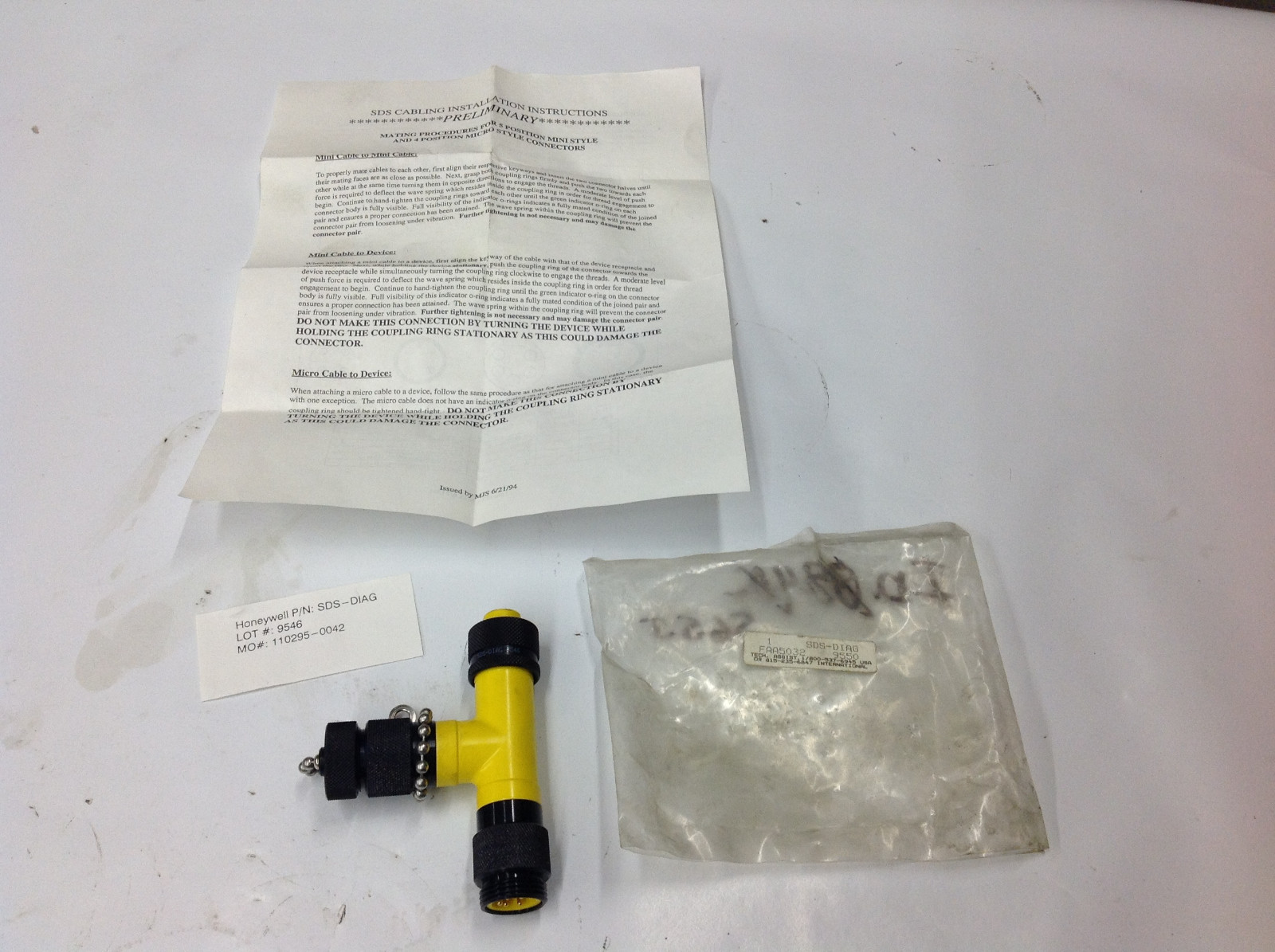 Honeywell SDS-DIAG Microswitch Tee-Switch Sensor FAA5032. NEW SURPLUS