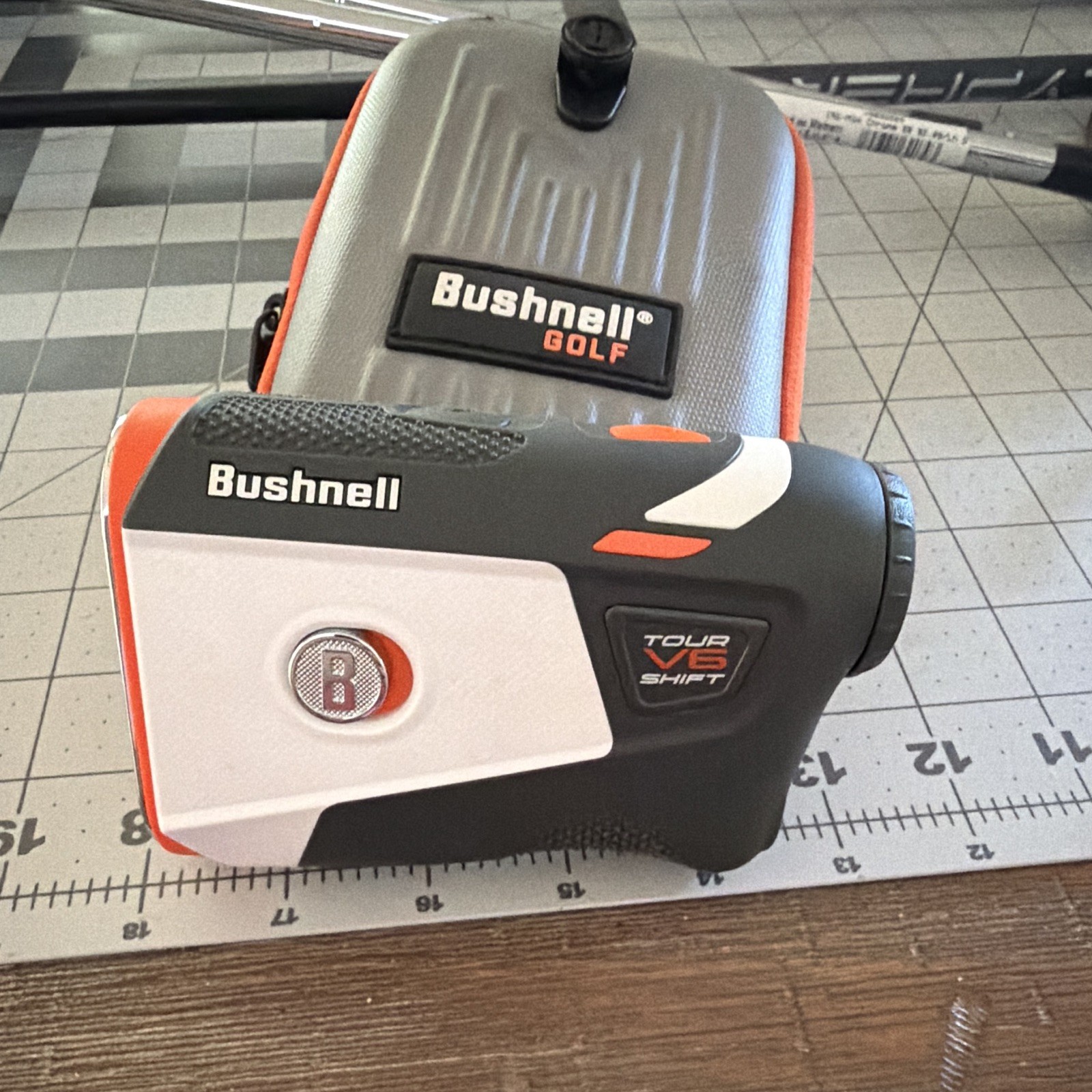 Bushnell Tour V5 Shift Golf Laser Rangefinder w/ Slope, Gray/Orange