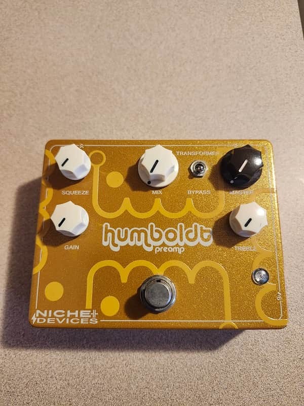 Niche Devices Humboldt Preamp Pedal Deluxe Gold Guitar Pedal