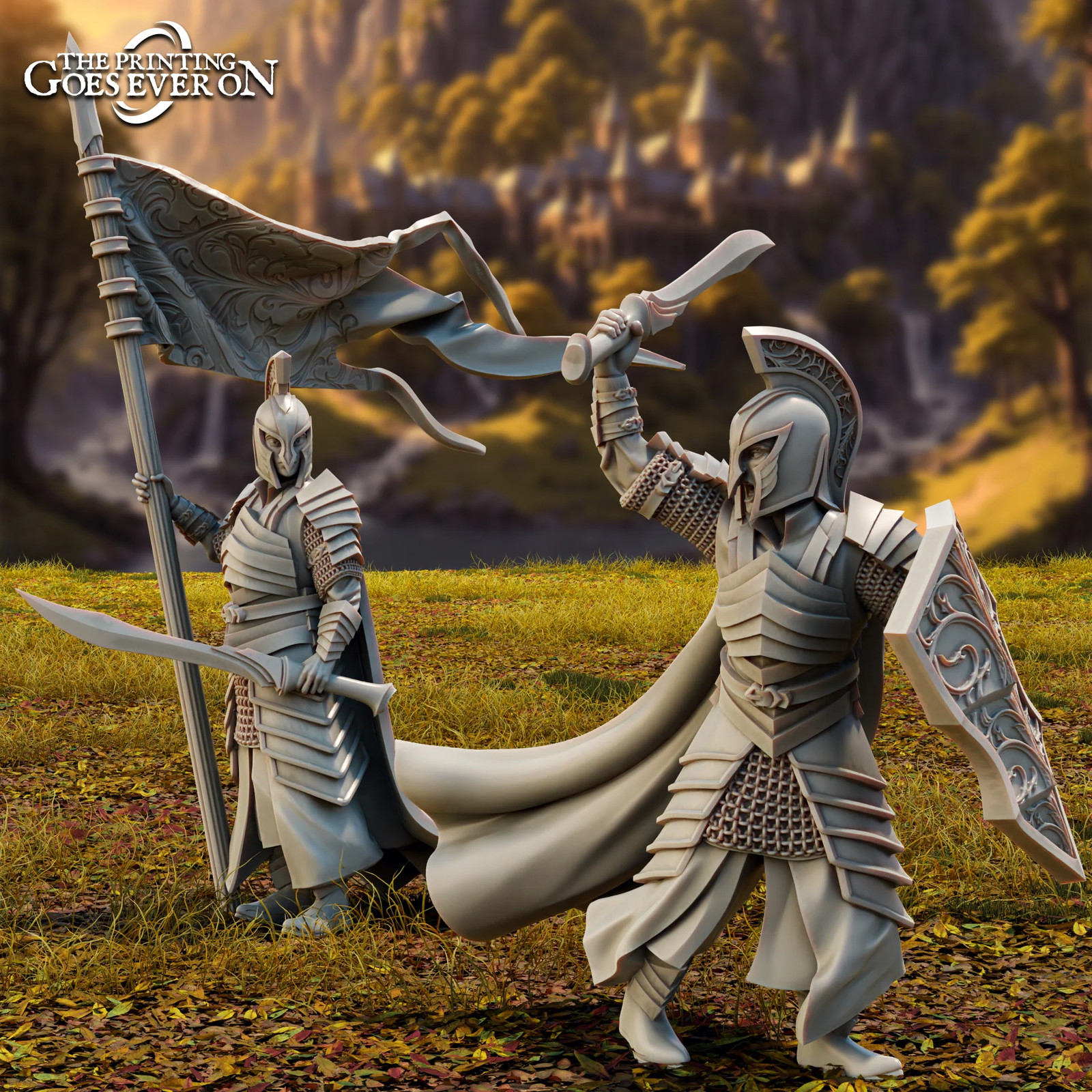 High Elf Command (Set of 2) - 28-32mm Tales of - Resin Tabletop Miniatures