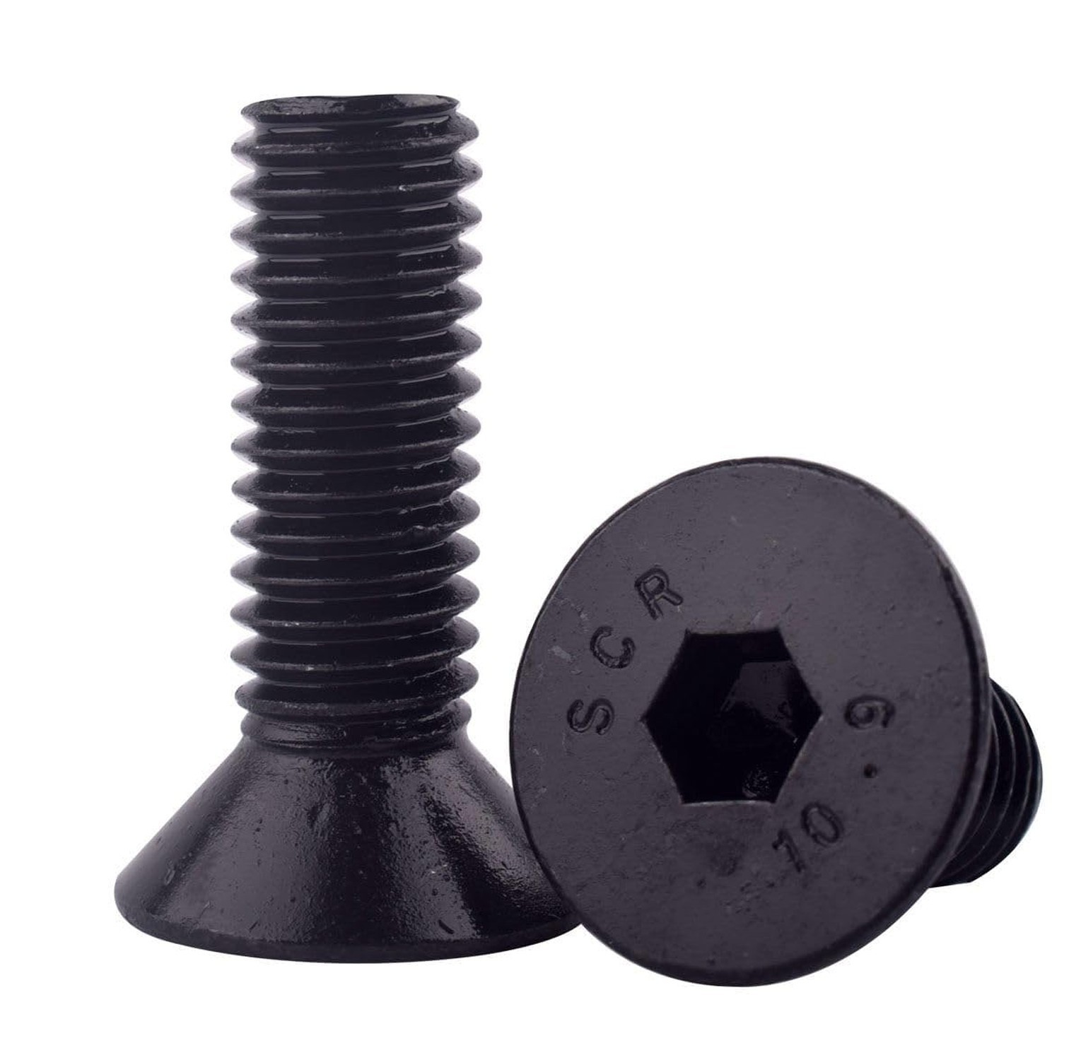 M6-1.0 x 10mm Flat Countersunk Head Screws Socket Cap, Grade 10.9 Black Oxide...