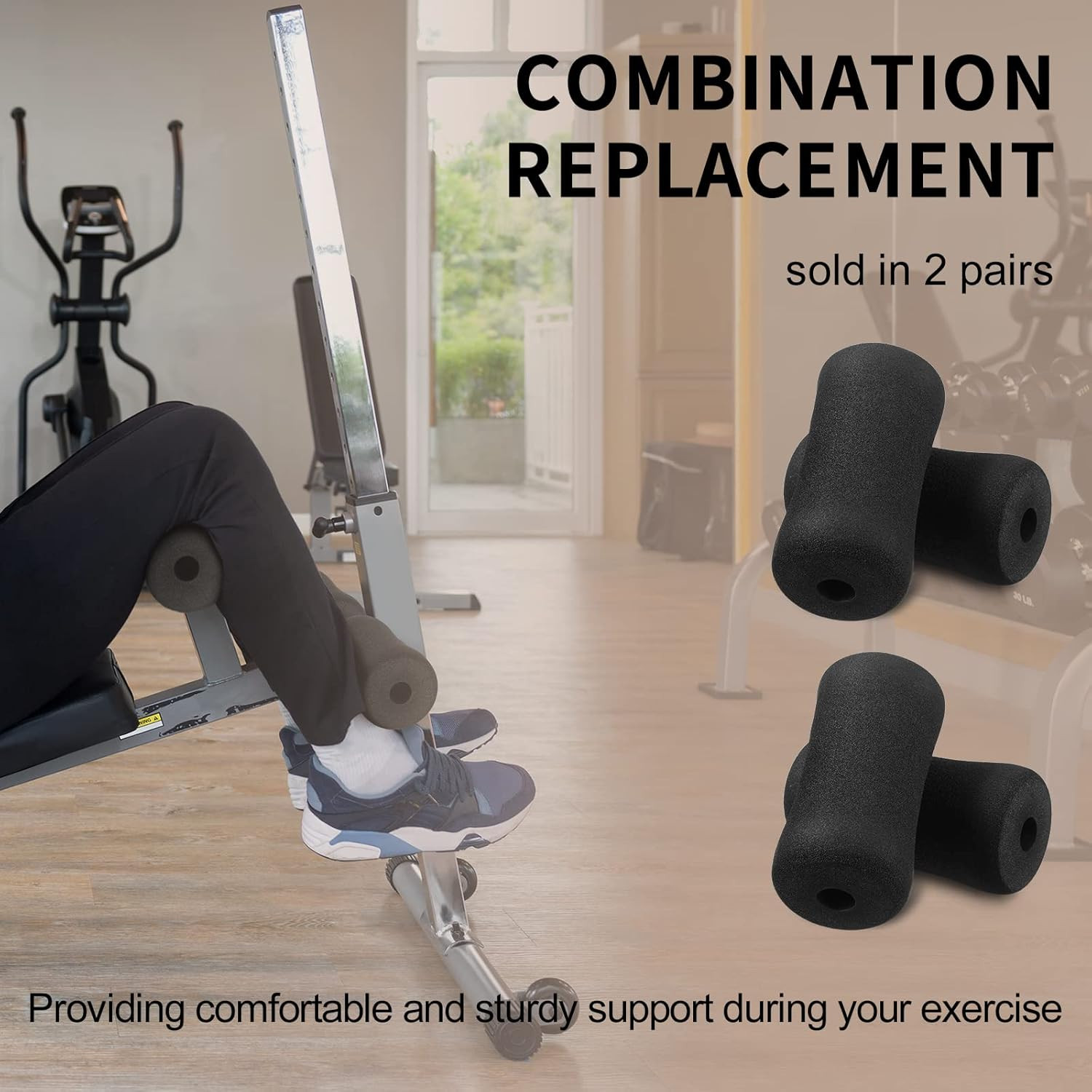 4Pcs Foot Foam Pads Rollers Set Weight Bench Replacement Pads Inversion Table...