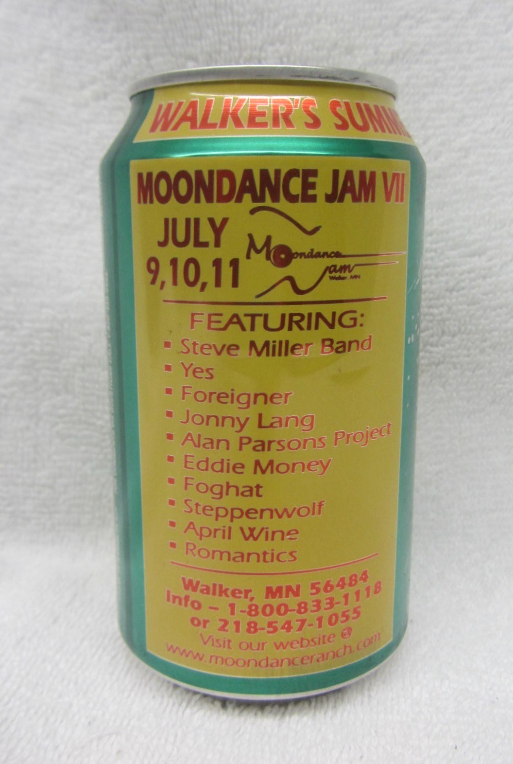 Vtg Mountain Dew MOONDANCE JAM VII Promotional 12 oz EMPTY can 1998 MT DEW