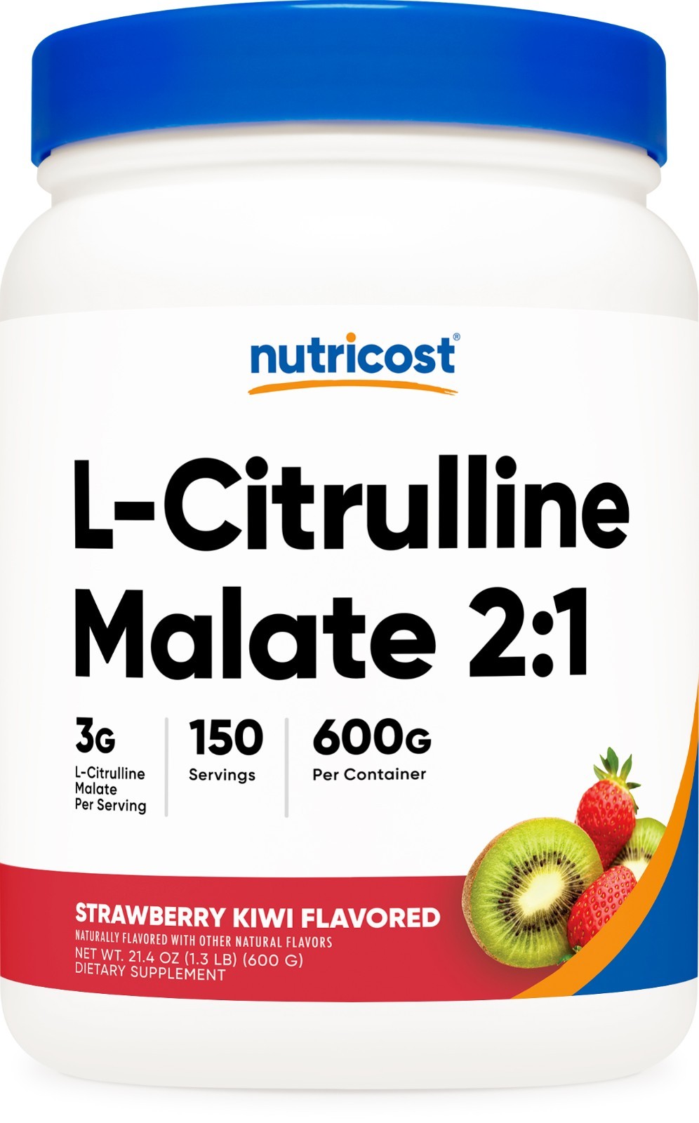 Nutricost L-Citrulline Malate Powder (600G) (Strawberry Kiwi)