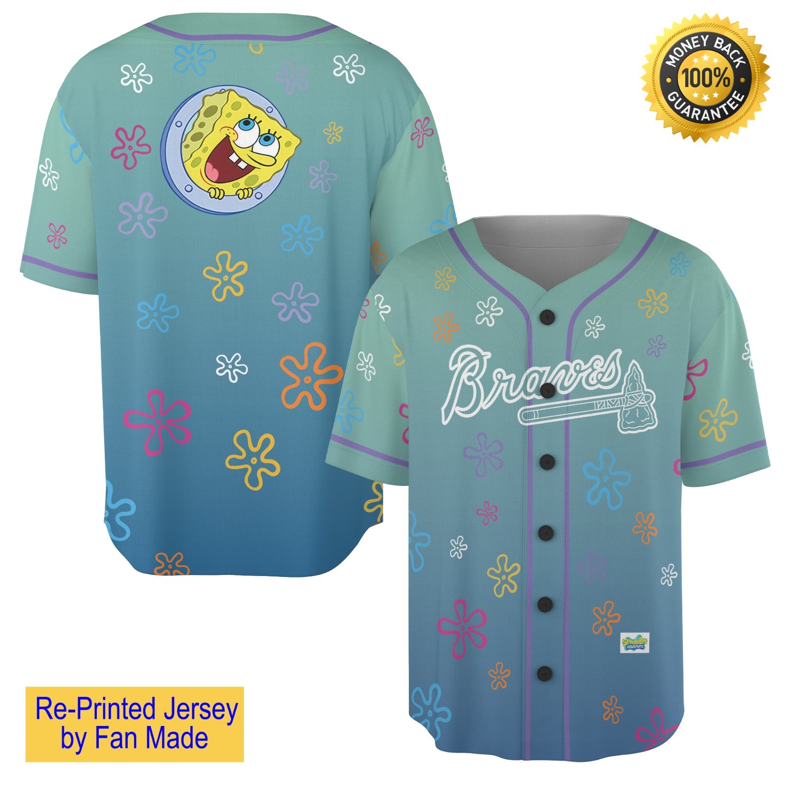 New Arrivals - Braves SpongeeBob Giveaway Jersey - All Size