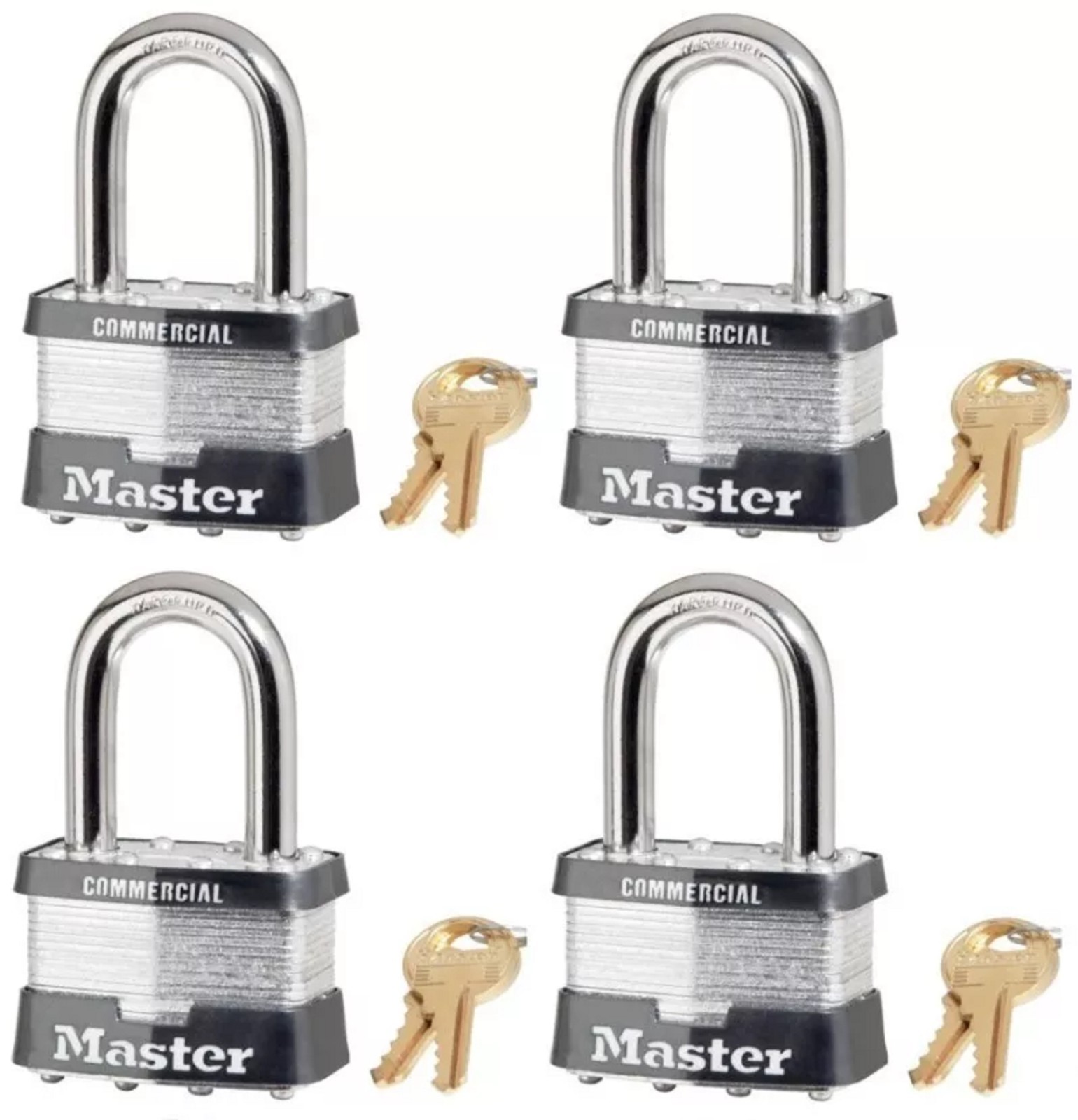 new Master Lock 3KALF 2035 set of 4 keyed alike