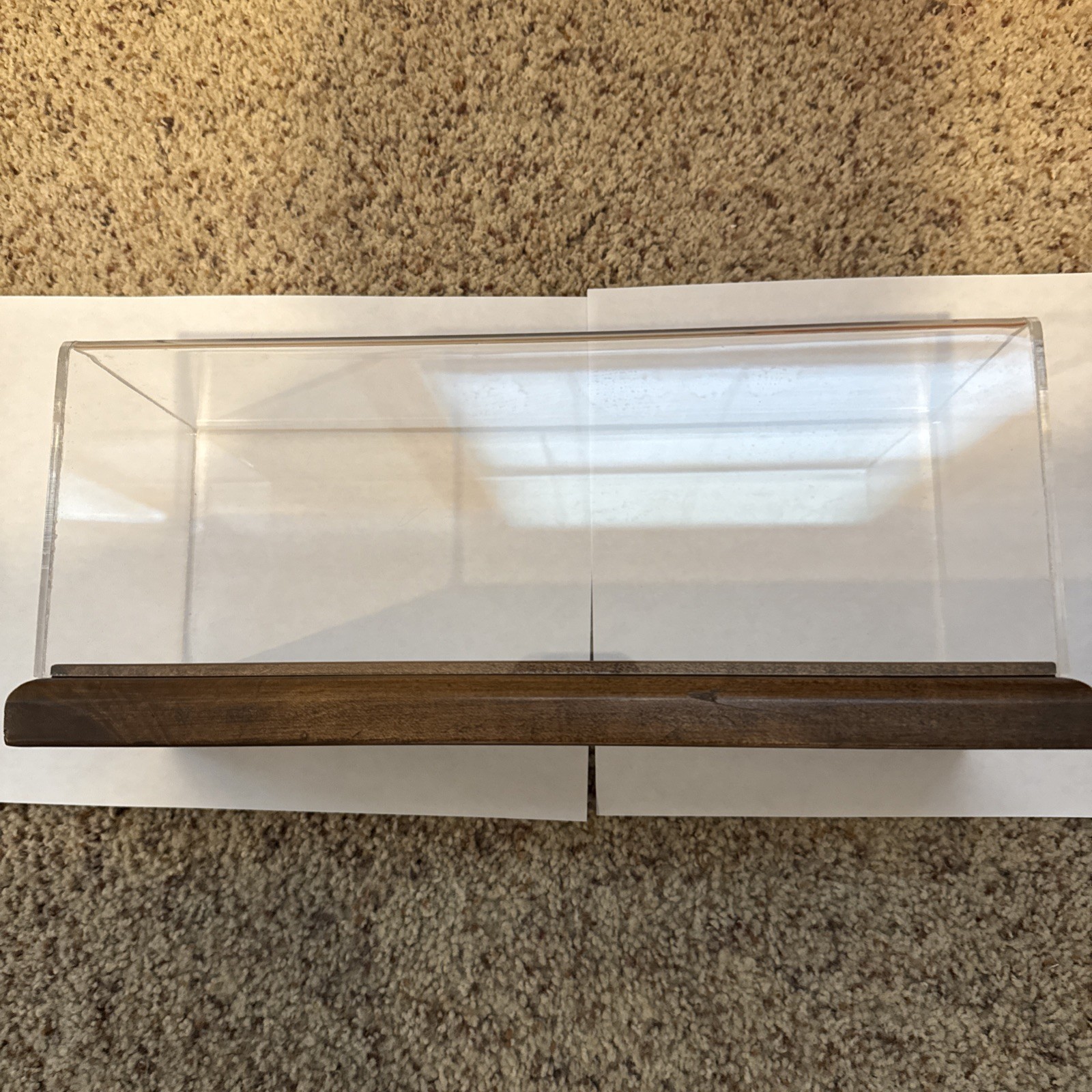 Acrylic Diecast Model Car Display Case Wood Bottom  Base / New 12x4x4