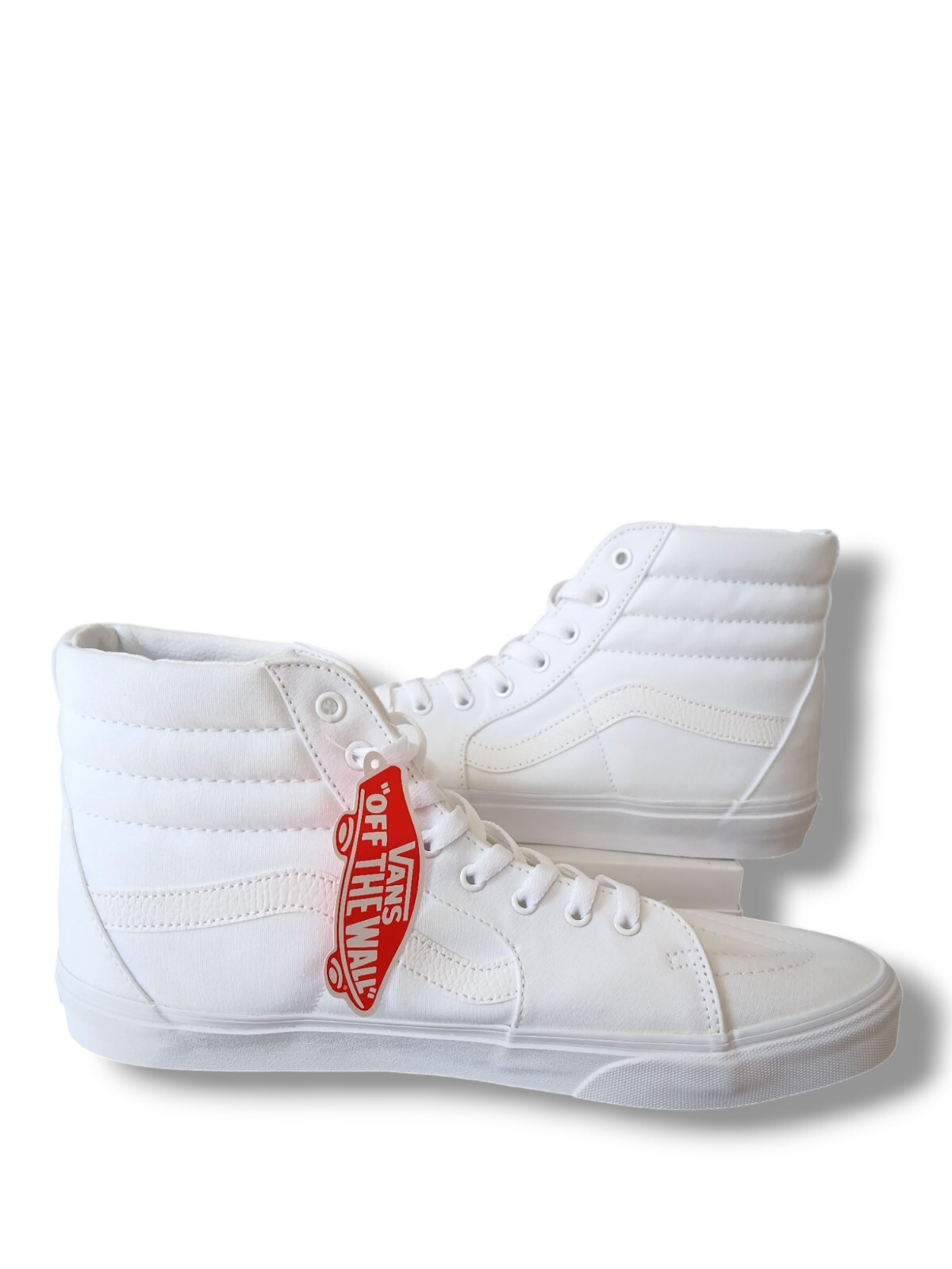 VANS Sk8- High True White Size 7.5  US MEN / 9.0 US Women