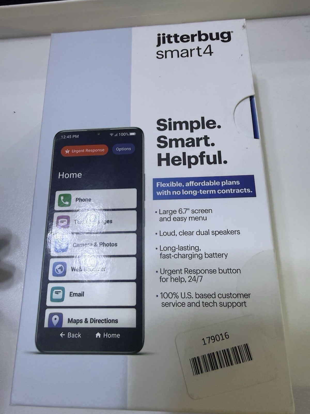 Lively Jitterbug Smart4 Smartphone for Seniors M (UNLOCK TO ANY NETWORK)