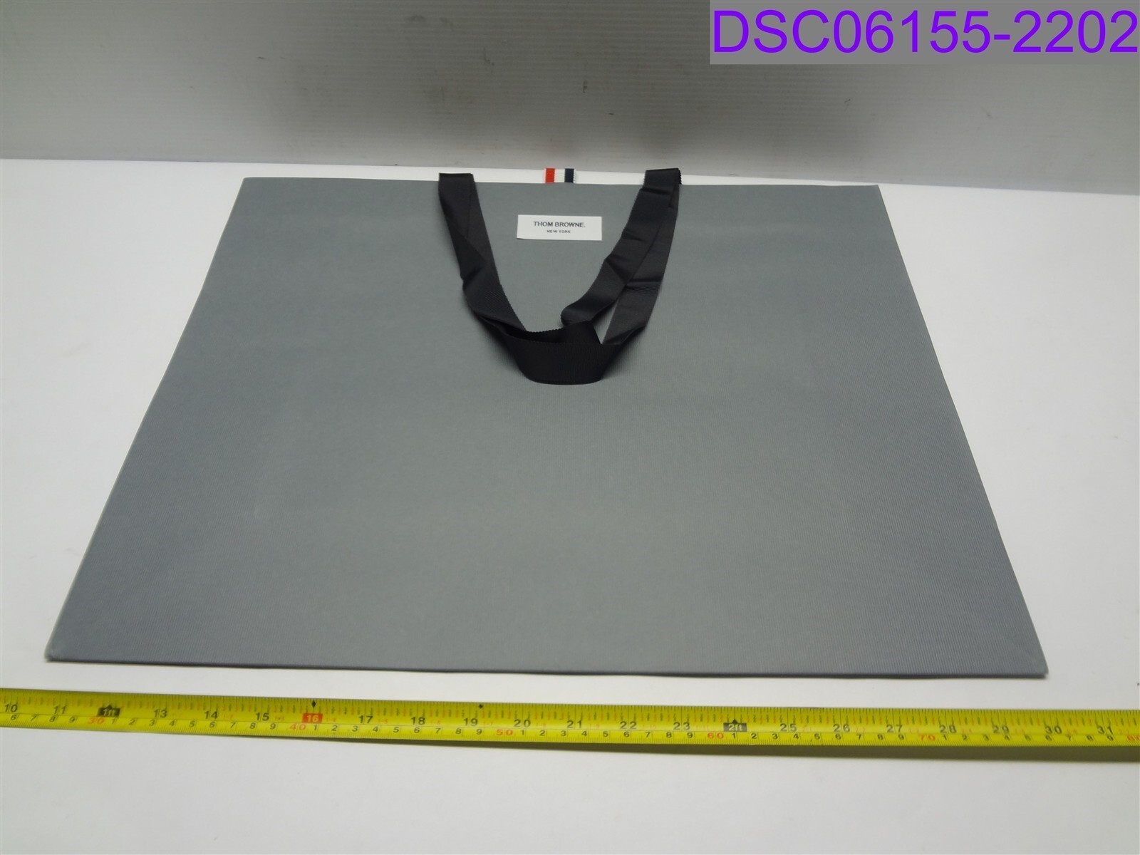 Qty = 1 Pack of 5: Thom Browne Gray Retail Shopper Bag 20" x 16" x 7"