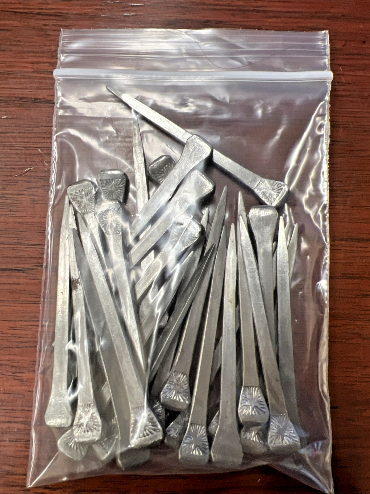 25 Square Cut Nails Flat Head
