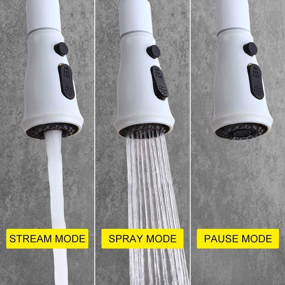 Kitchen Faucet with Pull Out Sprayer Single Handle High Arc Stainless Steel