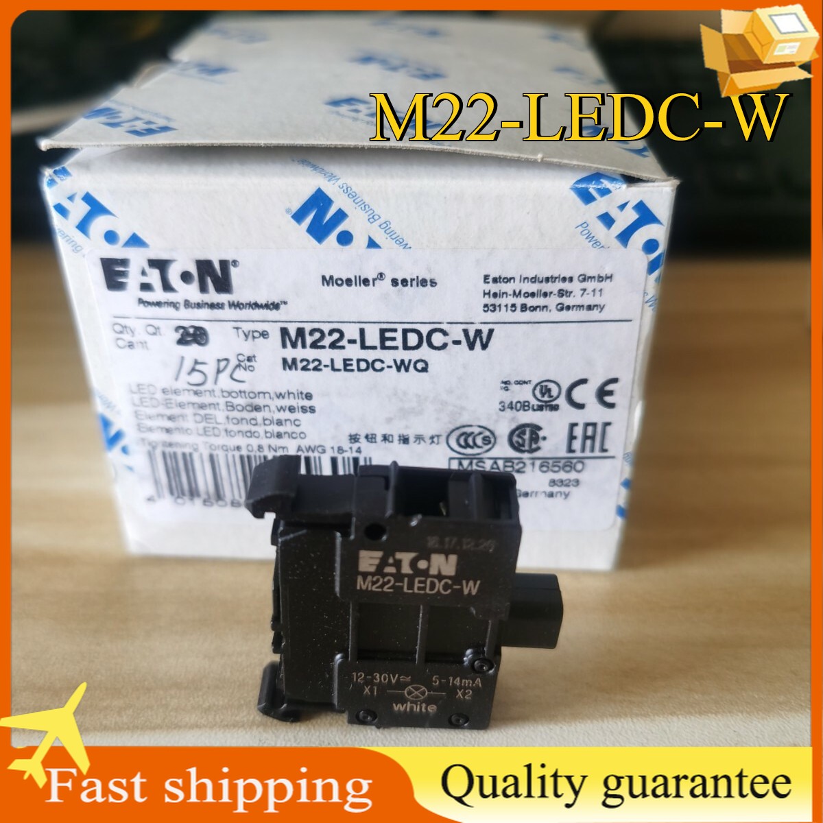 1PC New Eaton Moeller M22-LEDC-W M22-LEDC-WQ Lamp White Brand fast shipping