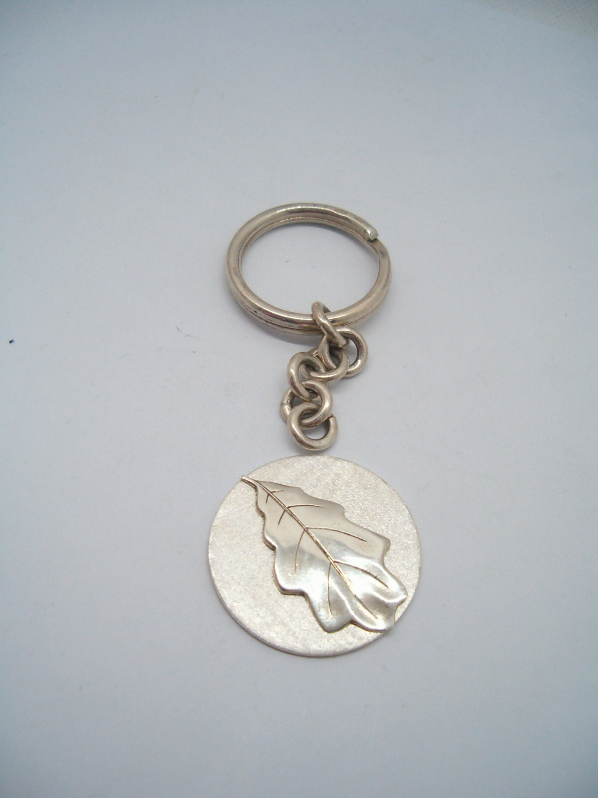 925 Silver OAK LEAF Keychain -