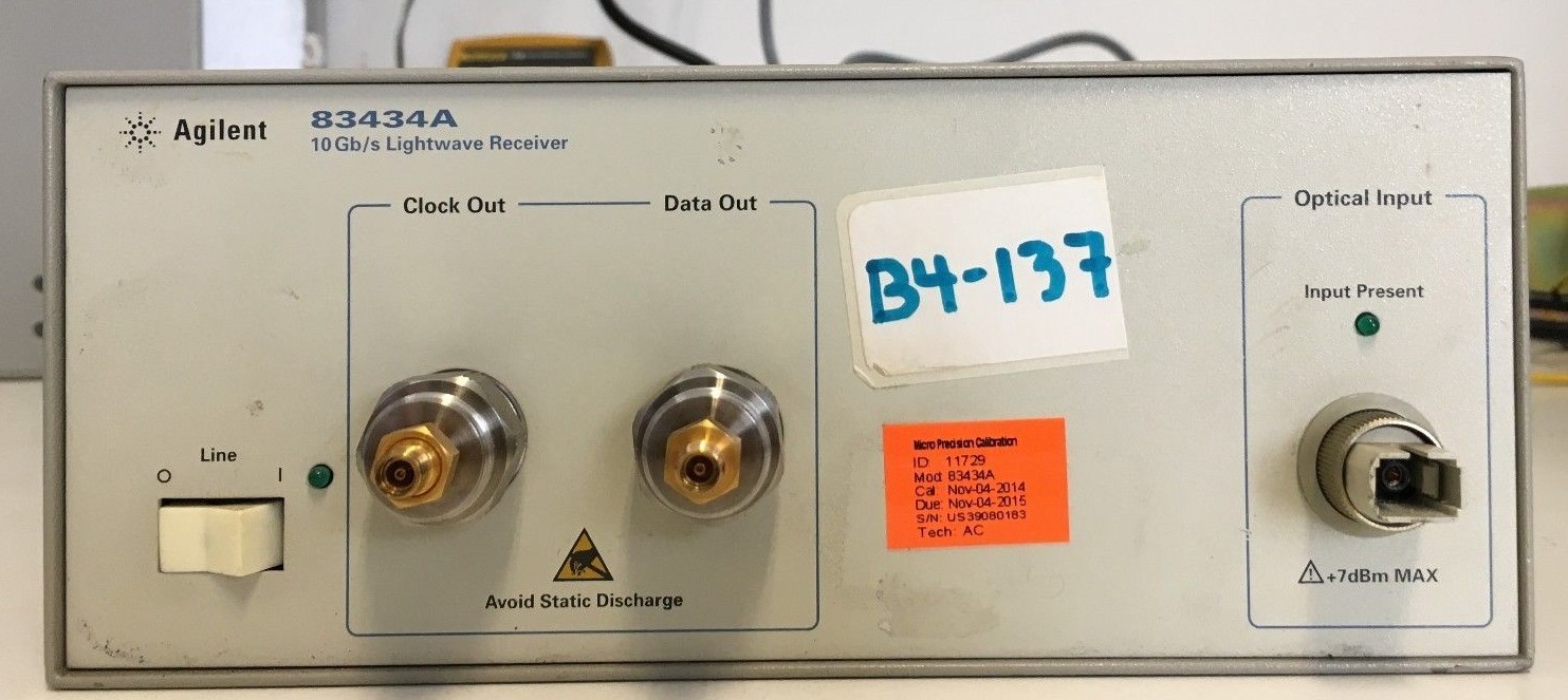 HP AGILENT 83434A 10 GB/S LIGHTWAVE RECEIVER