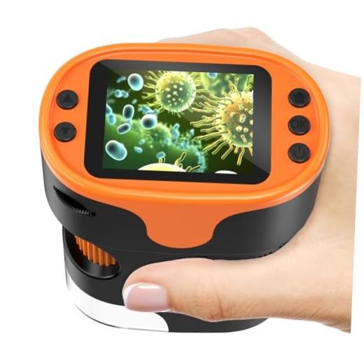 1000X Handheld Microscope for Kids 4K 2.0" Screen Rechargeable Mini Pocket