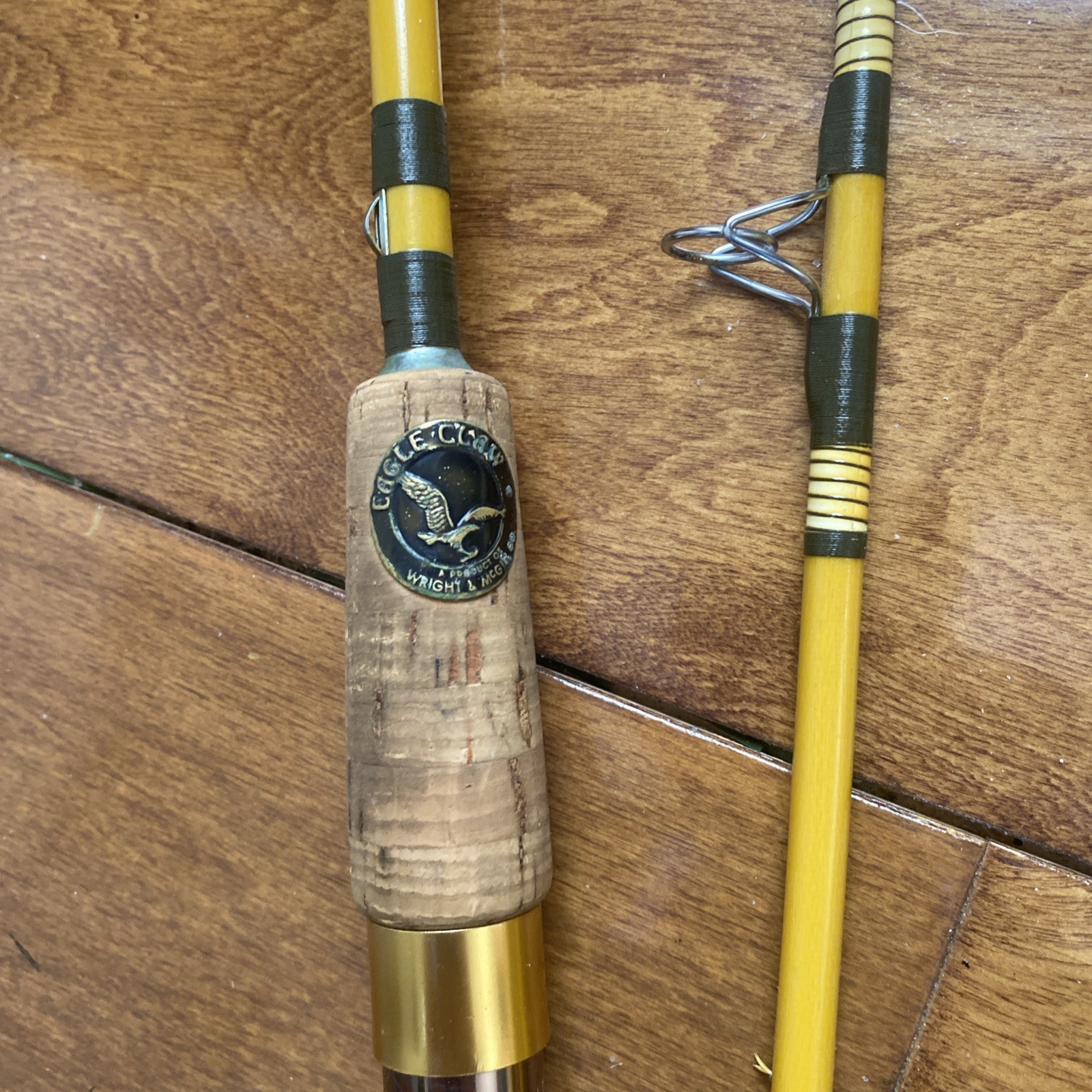 Vtg EAGLE CLAW Wright McGill TRAILMASTER M4TMS 6 1/2 ft Spin Fly Rod w/bag&case