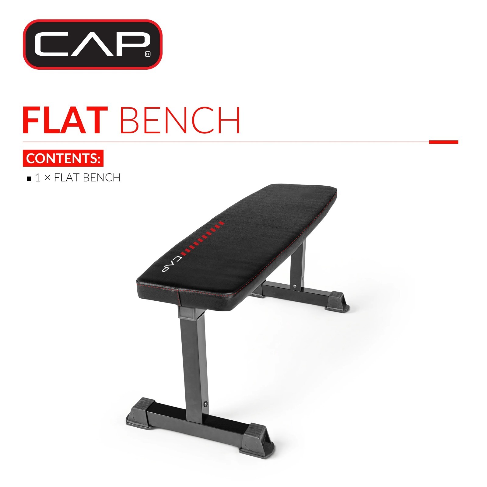CAP Strength Universal Flat Weight Bench, Black