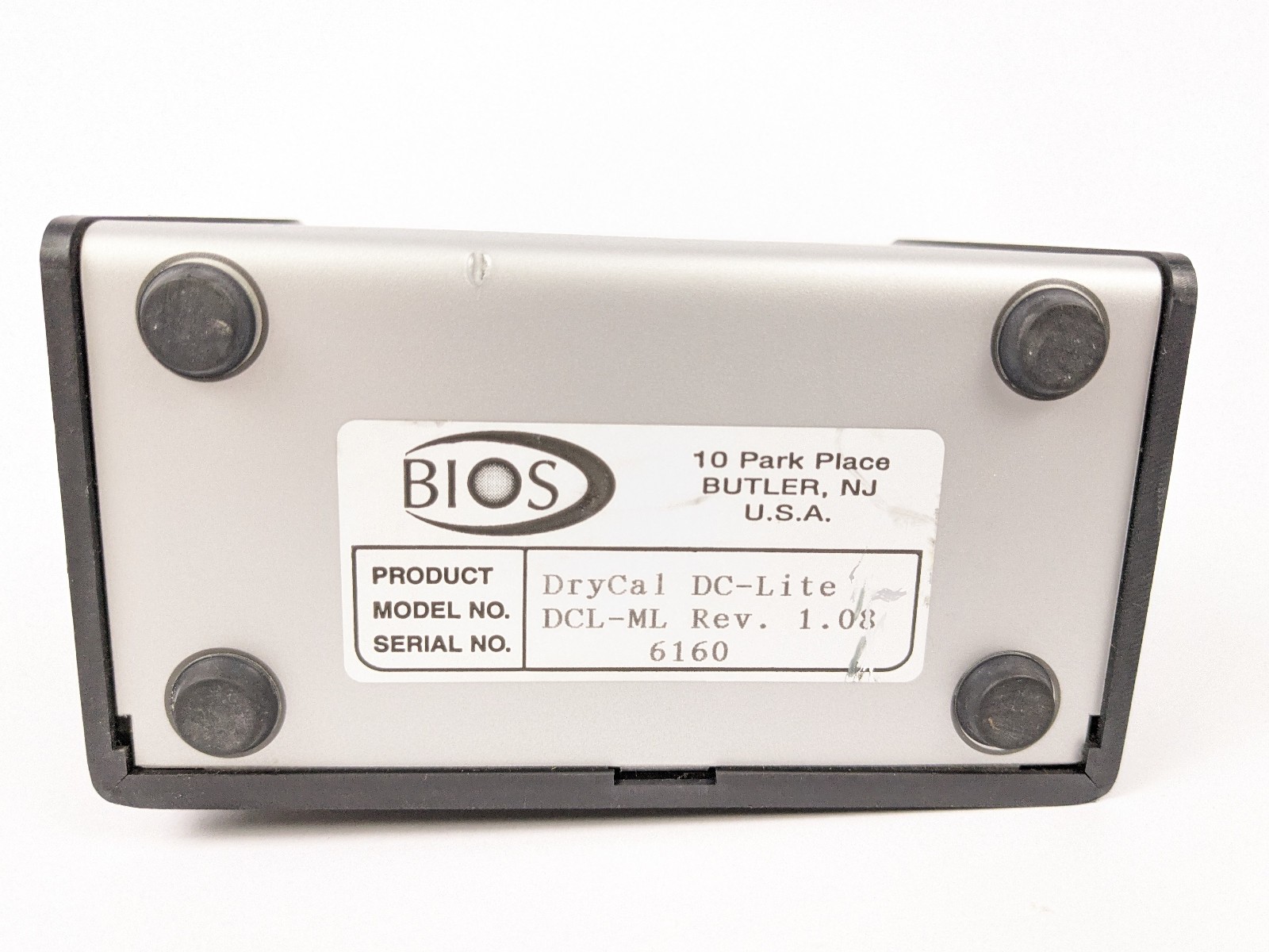 Bios DryCal DC-Lite Primary Flow Meter DCL-ML Rev. 1.08