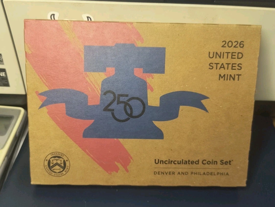 2026 P & D Uncirculated Coin Set US Mint With Dual Date Penny. In Hand