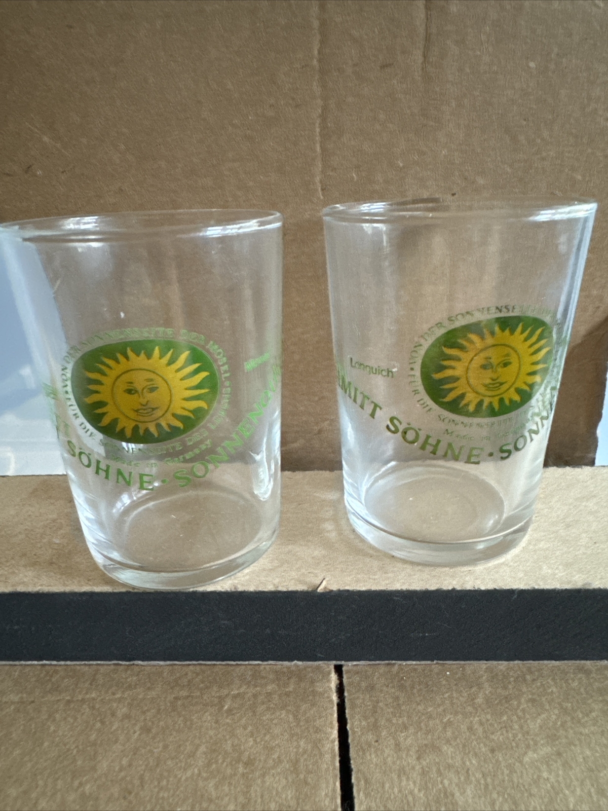 Vintage Set of 2 Schmitt Sohne Sample Shot Glasses West Germany