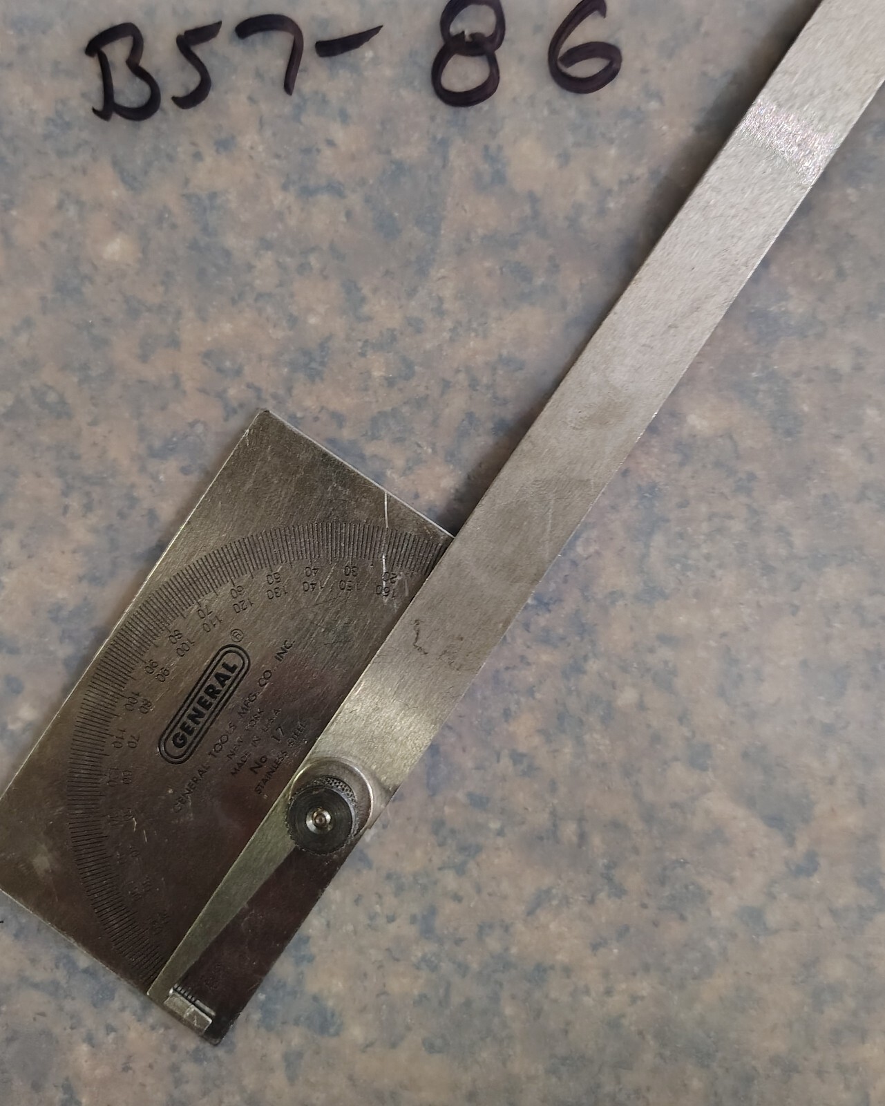 VINTAGE GENERAL HARDWARE No. 17 STAINLESS STEEL PROTRACTOR