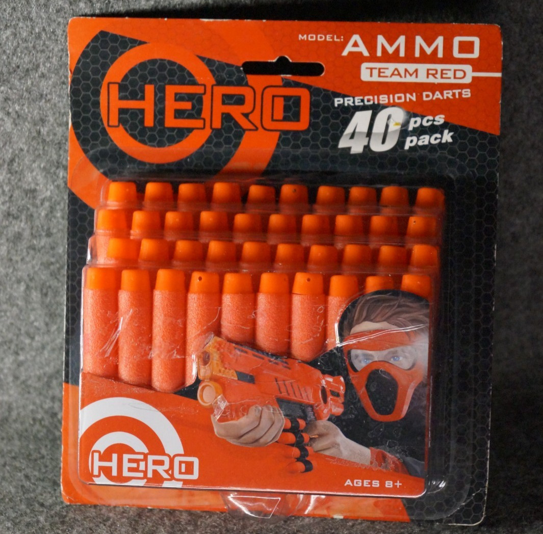 Nerf Team Red Hero 40pc Precision Darts 2019 NEW Factory Sealed