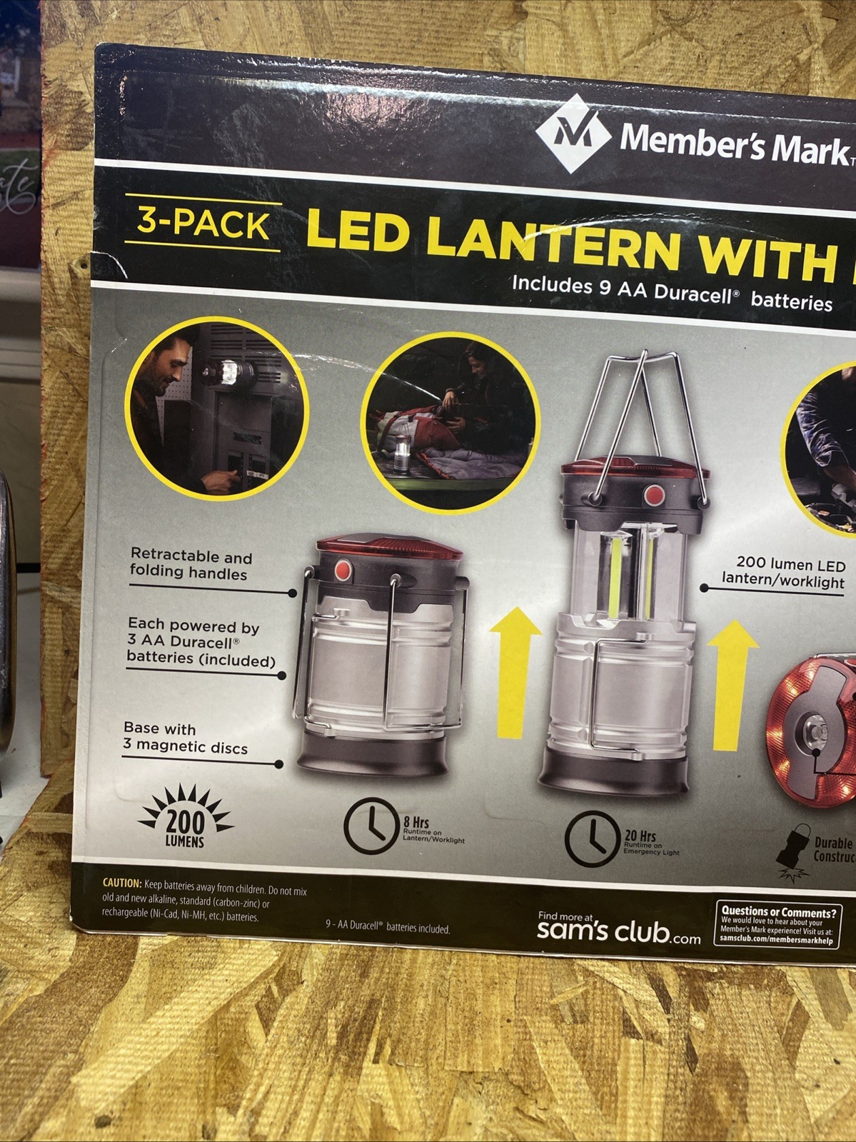 EP 360 Magnetic LED Lantern, Flashlight & Emergency Light Batteries Included-NEW