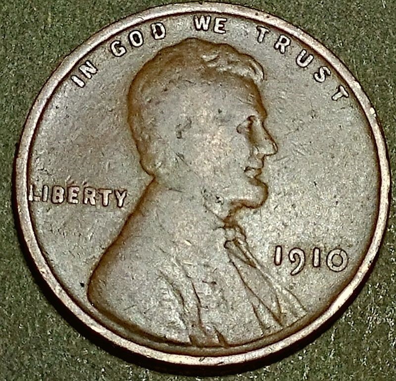 1910-P Lincoln Cent / VG / Add'l ship FREE
