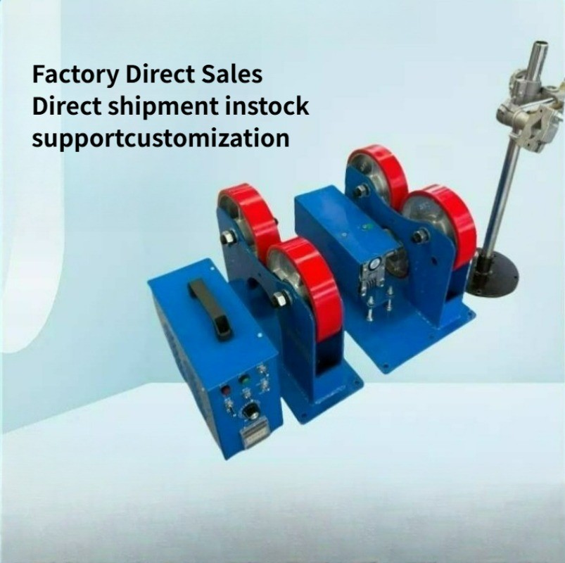 1-metric-ton Lightweight Automatic Welding Roller Stand with Adjustable Rotation