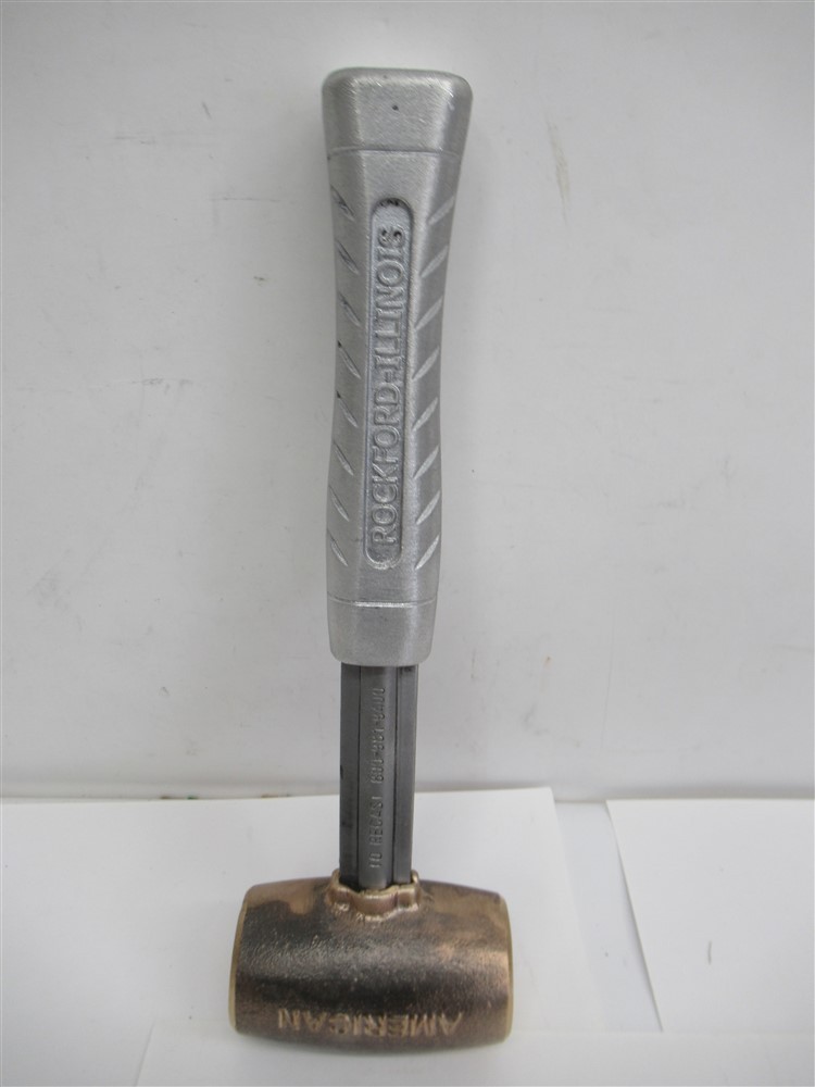 American Hammer AM4BRAG , 4# Brass Head Hammer W/Aluminum Handle ,12" OAL