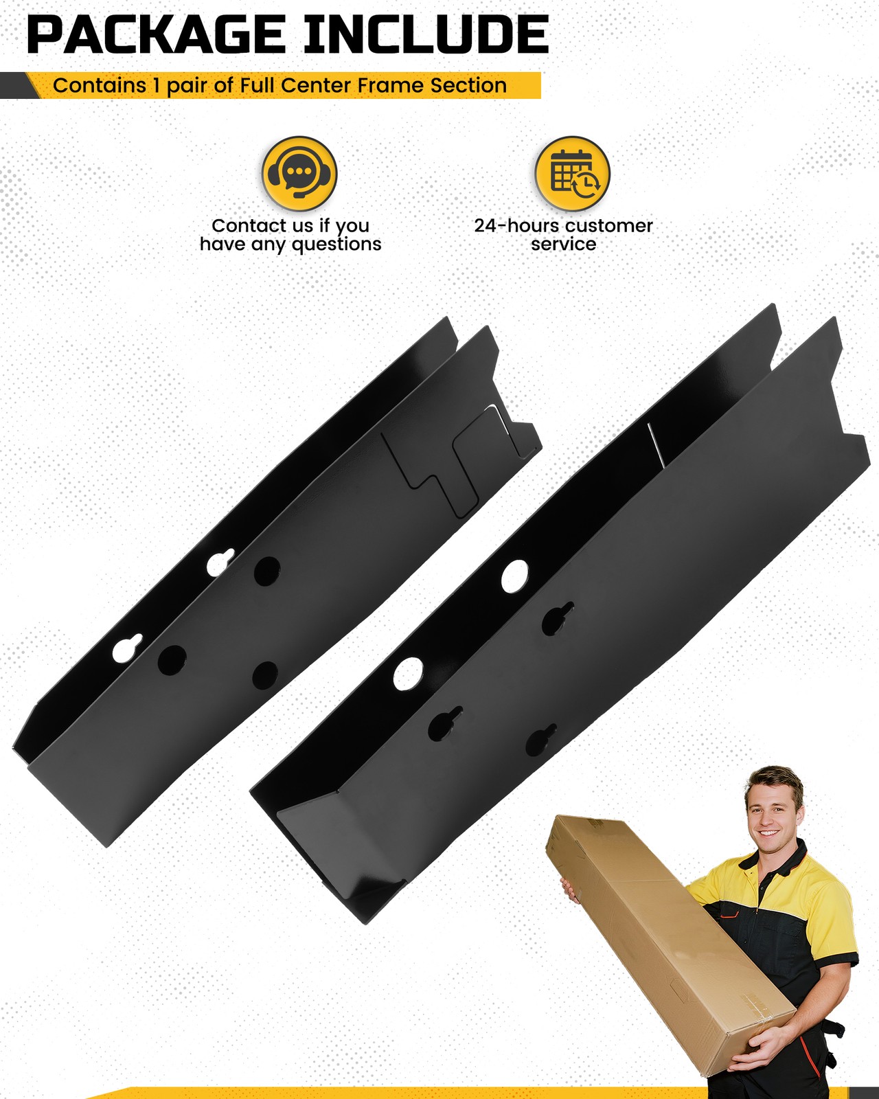 Center Frame Rust Repair for 2007-2014 Chevy Silverado/GMC Sierra 1500 Reg Cab