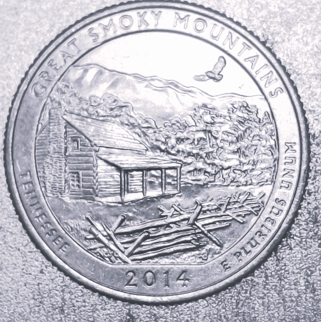 US 2014 D Great Smoky Mountains Tennessee Quarter Circulated Ungraded Denver