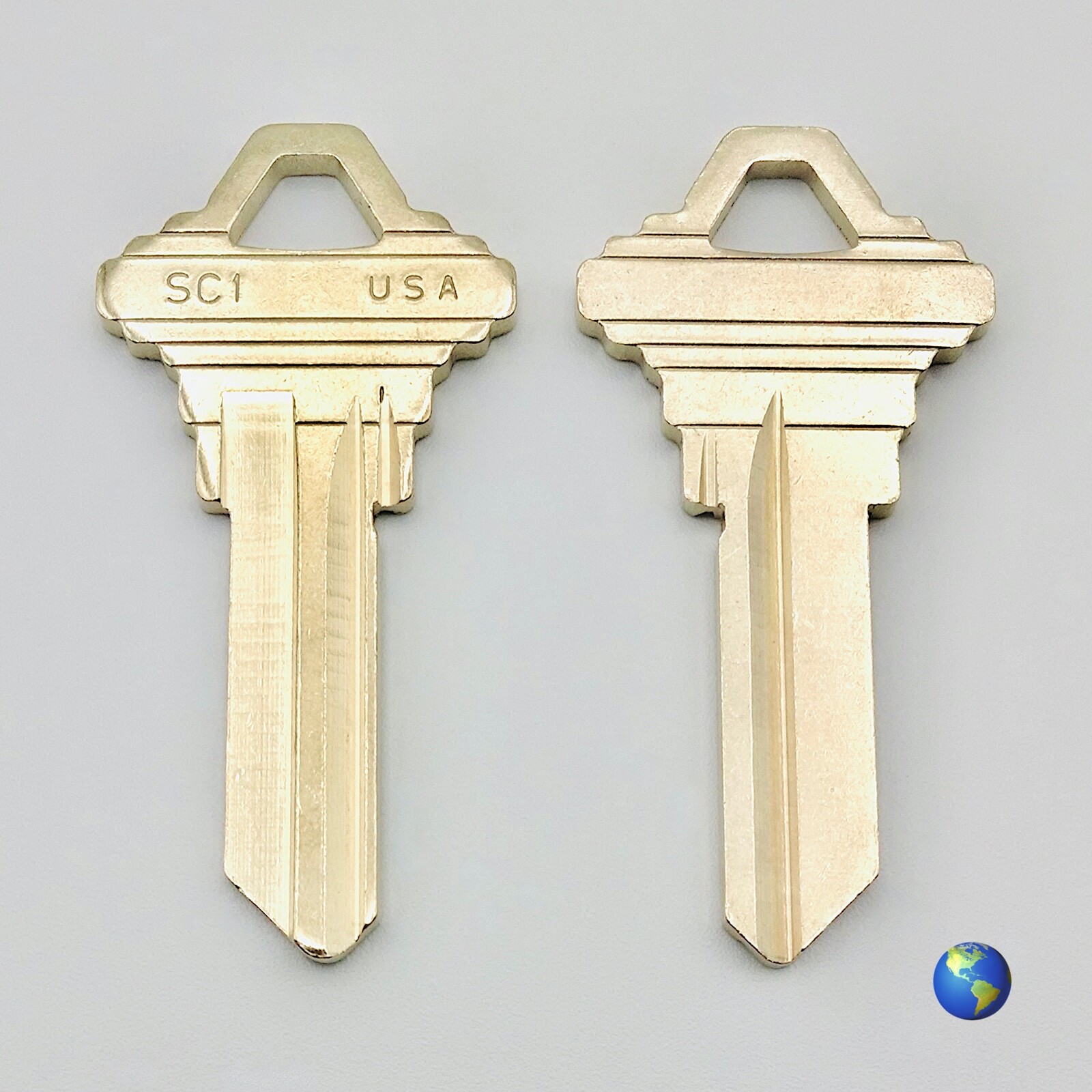 SC1 Key Blanks for Adams Rite, Brinks, CES, Pittco, Schlage, and others (5 Keys)
