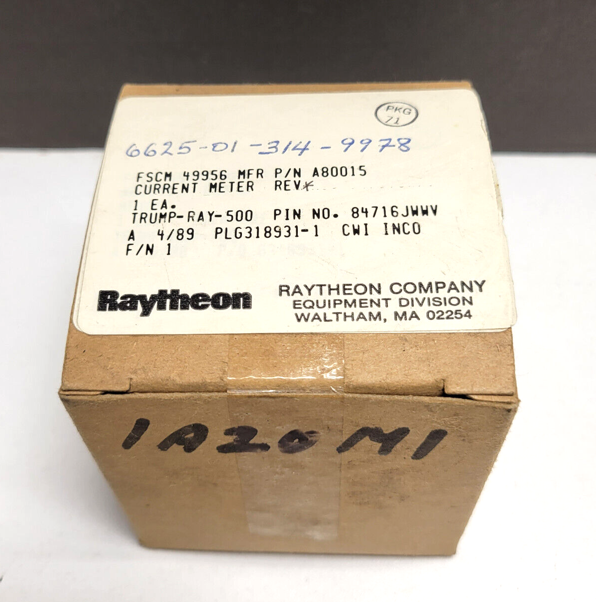 6625-01-314-9978 Ammeter A80015